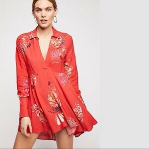 Free People Field Of Butterflies mini dress /Tunic , sz : small